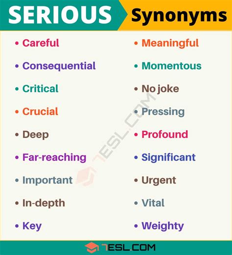 better word for serious.